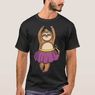 Cute Sloth Dancer Girl Dancing Ballet Perezoso T-Shirt