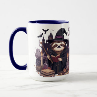 Cute Sloth Dark Magic Academy Halloween Mug