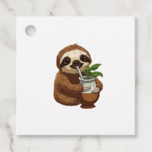 Cute Sloth Drinking Yerba Mate � Adorable Kawaii A Favour Tags