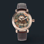 Cute Sloth Elegant Floral William Morris Inspired Watch<br><div class="desc">Add a touch of timeless elegance to your everyday style with this Cute Sloth Elegant Floral Watch, inspired by the intricate beauty of William Morris–style design. Featuring an adorable sloth nestled among richly detailed florals and decorative botanical patterns, this unique timepiece blends playful charm with classic, vintage-inspired sophistication. The ornate...</div>