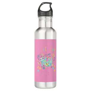Cute Sloth Floral Girls Birthday Party T-Shirt 710 Ml Water Bottle