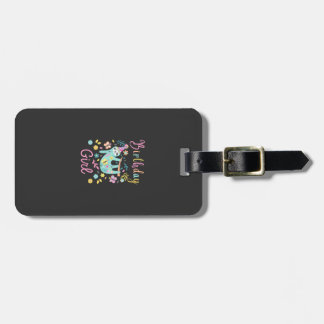 Cute Sloth Floral Girls Birthday Party T-Shirt Luggage Tag