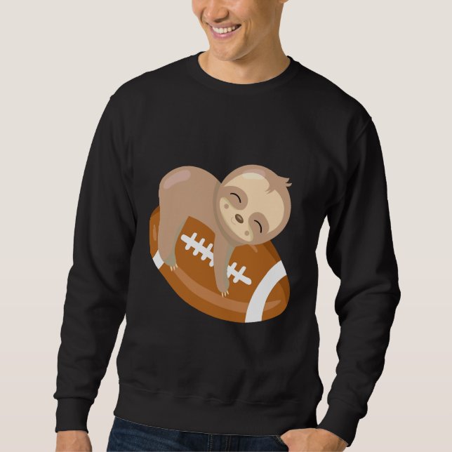 Cute Sloth Football Sweatshirt (Front)
