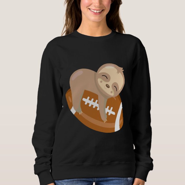Cute Sloth Football Sweatshirt (Front)