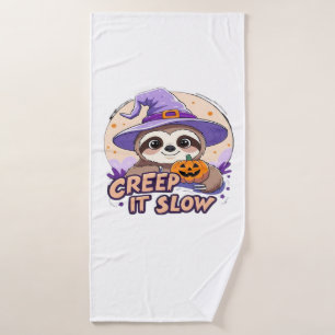 Cute Sloth Halloween Shirt � Funny Creep It Slow W Bath Towel