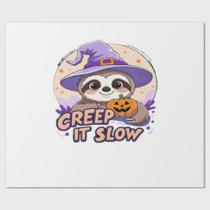 Cute Sloth Halloween Shirt � Funny Creep It Slow W Wrapping Paper