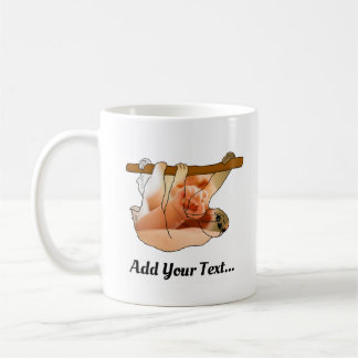 Cute Sloth Hanging In | Add your Photo and Text Coffee Mug