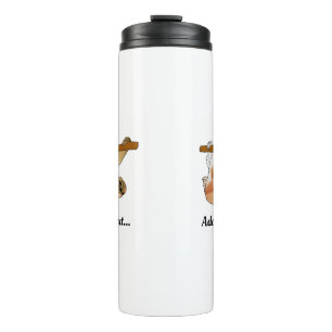 Cute Sloth Hanging In Add your Photo and Text Thermal Tumbler