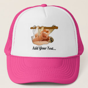 Cute Sloth Hanging In   Add your Photo and Text  Trucker Hat