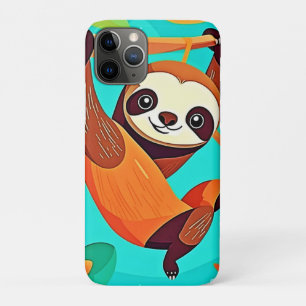 Cute Sloth Hanging in Jungle iPhone 11 Pro Case