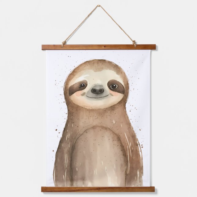 Cute Sloth Hanging Tapestry (Front)