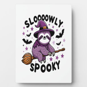 Cute Sloth Happy Halloween (2) Plaque