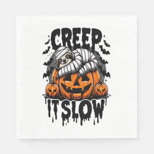 Cute Sloth Happy Halloween Napkin