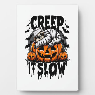 Cute Sloth Happy Halloween Plaque