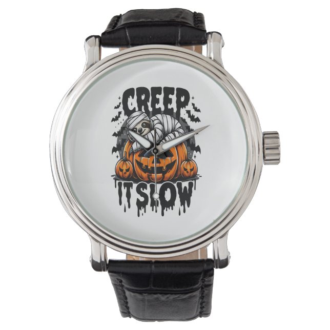 Cute Sloth Happy Halloween Watch (Front)