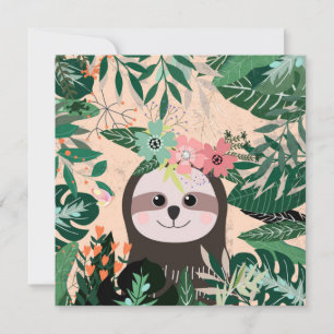 Cute Sloth Holiday Card