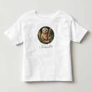 Cute Sloth in Tree Toddler T-Shirt