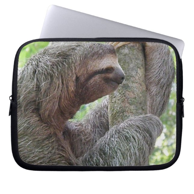 Cute Sloth Laptop Sleeve (Front)