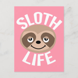 Cute Sloth Life Postcard
