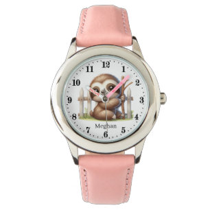 Cute sloth lovers add name watch