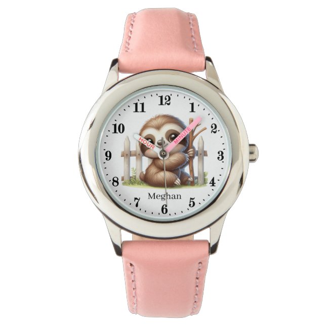 Cute sloth lovers add name  watch (Front)