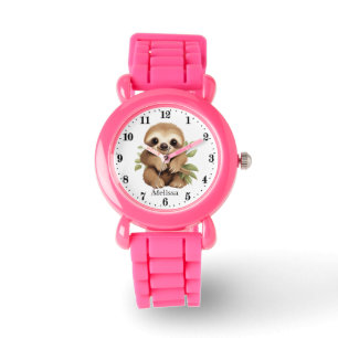 Cute sloth lovers add name  watch