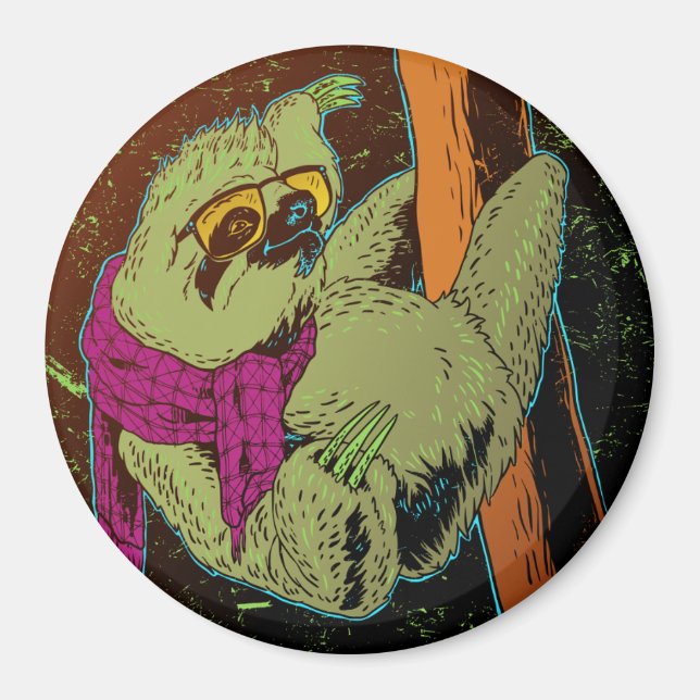 Cute Sloth Magnet (Front)