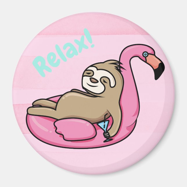 Cute Sloth Magnet (Front)