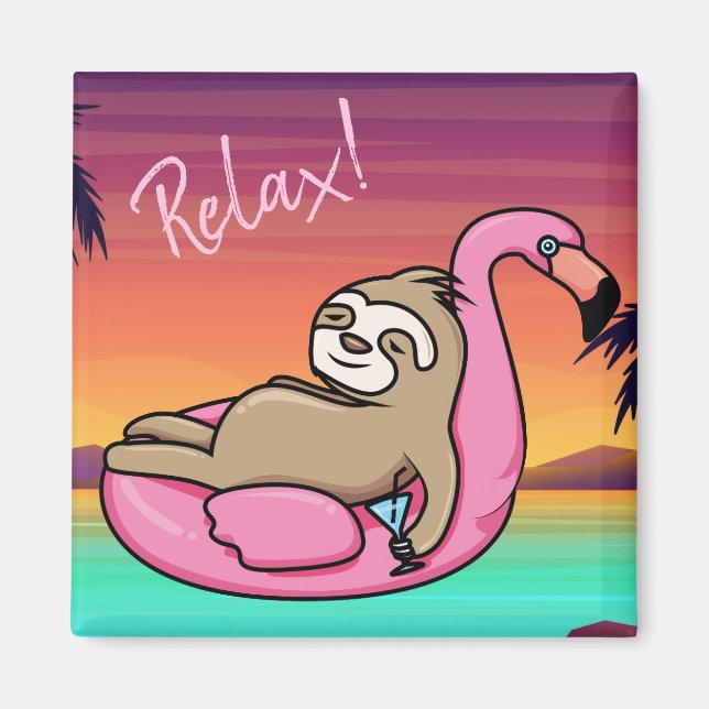 Cute Sloth Magnet (Front)