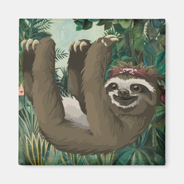 Cute Sloth Magnet (Front)