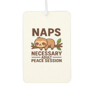 Cute Sloth Naps � Necessary Adult Peace Session Cl Car Air Freshener