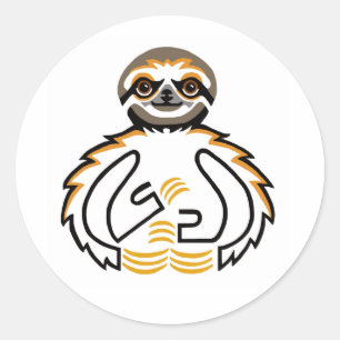  Cute SLOTH -Nature - Ecology- Wildlife Classic Round Sticker
