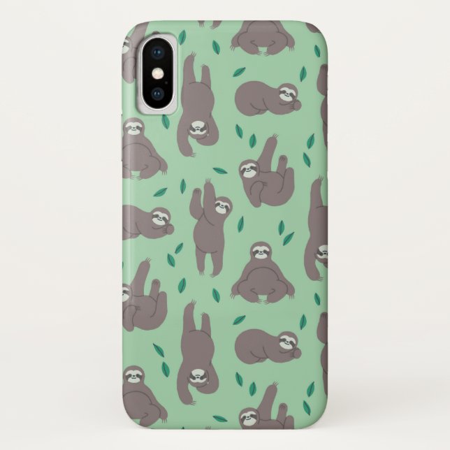 Cute Sloth Pattern Case-Mate iPhone Case (Back)