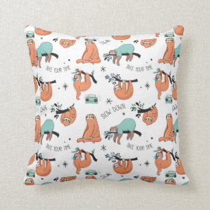 Cute Sloth Pattern Cushion