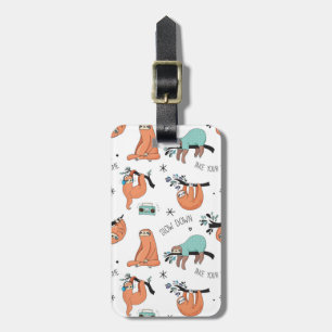 Cute Sloth Pattern Luggage Tag