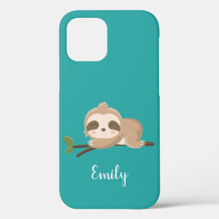 Cute sloth personalized name iPhone 12 case