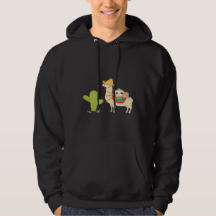 Cute Sloth Riding Llama Cinco de Mayo Hoodie