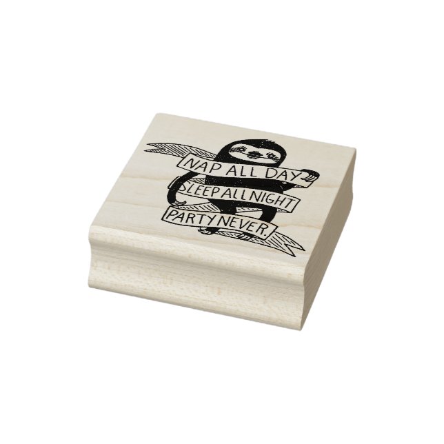 Cute Sloth Rubber Stamp (Stamp)