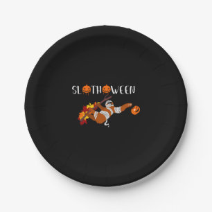 Cute sloth Slothoween Halloween costume Paper Plate