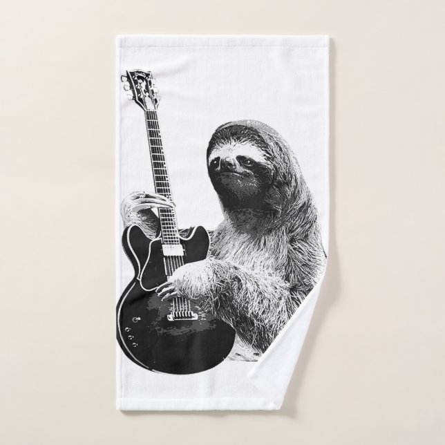 cute sloth  slow jams sloth  sloth    hand towel (Hand Towel)