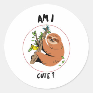 Cute Sloth Sticker 