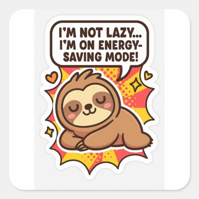 Cute Sloth Sticker  (Front)