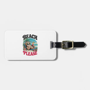 Cute Sloth Summertime Luggage Tag
