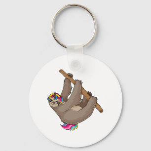 Cute Sloth Unicorn Funny Magical Horn  Key Ring