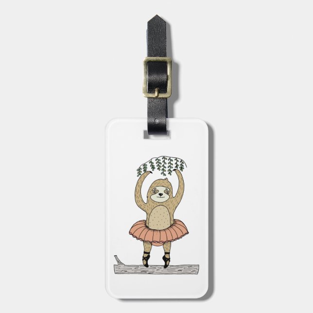 Cute Sloth Unique Luggage Tag (Front Vertical)