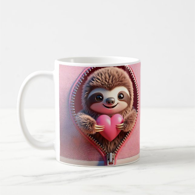 Cute Sloth Valentine Mug (Left)