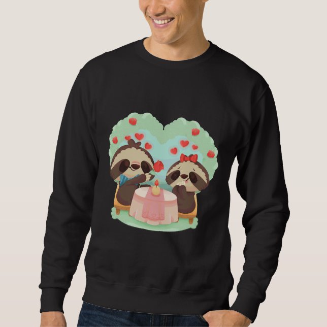 Cute Sloth Valentine S Day Sweatshirt (Front)