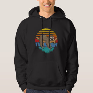 Cute Sloth Vintage Sunset Hoodie