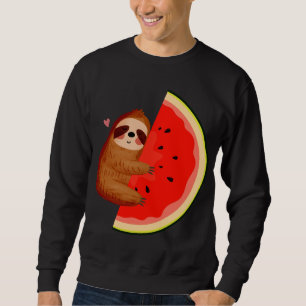 Cute Sloth & Watermelon Melon Summer Tropical Frui Sweatshirt