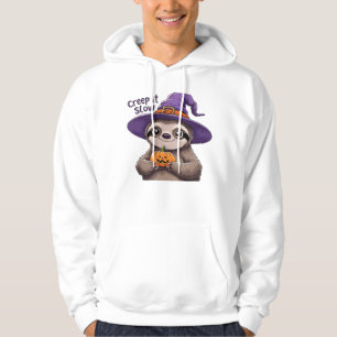 Cute Sloth Witch Halloween Shirt � Creep It Slow P